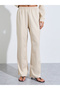 Beige Belted Shirt and Wide Leg Pants Co-ords - 4