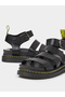 Black Buckle Strap Flatform Sandals - 3