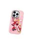 Pink Silicone Case Compatible with iPhone 15 Pro with Shock-Absorbing Camera Protections - 4