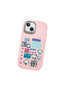 Pink Silicone Case with Shock-Absorbing Camera Protections Compatible with iPhone 13/14 - 3