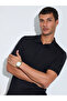 Black Solid Short Sleeves Regular Fit Polo T-Shirt