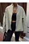 Straight Zipper Oversize Trench Jacket - 3