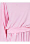 Pink Solid Long Sleeves T-Shirt and Wide leg Joggers Co-Ord Set - 3