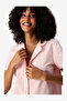 Women's Pink Short Sleeve Cotton Pyjama Set with Shorts - 3
