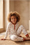 Children's Lovely Winter Patterned Ecru Pajama Set - 2