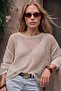 Oversize Boat Neck Blouse Sweater Ecru - 2