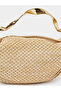 Beige Textured Bag with Twisted Handle - 3