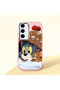 Samsung Galaxy S23 Compatible Shock-Absorbing Camera Protected Pink Silicone Case Jerry