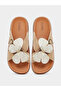 Beige Butterfly Detail Comfort Sandals - 5