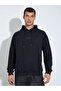 Men Black Embroidered Relaxed Fit Hoodie - 3