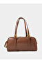 Coffee Brown Handbag with Gold Hardware - 3