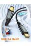 كيبل USB C قصير الى USB C بطول 1.5 قدم، كيبل USB 3.2 الجيل الثاني، نقل بيانات 20 جيجابايت في الثانية - 2