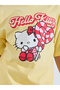 Teen Girls Yellow Hello Kitty Print Oversized T-Shirt - 3