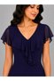 Purple Georgette Ruffled Maxi Dress - 5