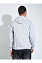 Minimal Chest Print Relaxed Fit Hoodie - 5