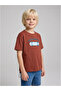 Boys Rust Graphic Print Regular Fit T-Shirt By Juniorloom - 2