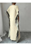 Beige Printed Arabian Jalabiya - 2