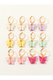 Girls Set of 6 - Butterfly Hoop Earrings - 3
