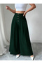 Dark Green Wide-Leg Palazzo Trousers - 3