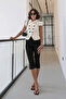 Double-Collared Asymmetric Jacket with Moon-Shaped Sleeves Stone - 5