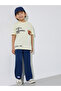 Boys Navy Blue Straight Leg Knitted Joggers with Patch Detail - 2