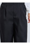 Teen Boys Black Solid Front Pleated Pants - 3