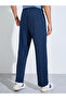 Navy Blue Printed Open Hem Joggers - 4
