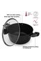 Stockpot Angela / 6.5 Liter With Glass Lid (aluminium With Non-stick Coating) 14608, Black - 5