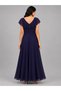 Purple Georgette Ruffled Maxi Dress - 7