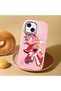 Pink Silicone Case with Camera Protection Compatible with iPhone 15 Shock-Absorbing - 3