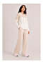 Women's Shirted Long Sleeve Premium Modal Top and Bottom Tracksuit Set - Stone - 6