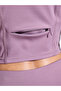 Pink Solid Half-Zip High Neck Crop Top and Flared leggings Activewear Set - 5