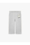 Ruffled Three-Thread Cat Print Wide-Leg Sweatpants