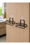 2 Pieces Adhesive Wc Paper Holder Black Metal Practical Wall Mounted Roll Holder - - 5
