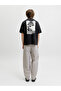 Black Graphic Print Cotton T-Shirt