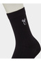 Pack of 3 - Multi-Color Ribbed Ankle Socks with Bow Print Detail - 7