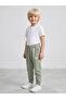 Boys Olive Graphic Print Cuffed Hem Drawstring Joggers By Juniorloom - 2