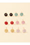 Girls Set of 6 - Daisy Flower Stud Earrings - 4
