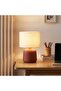 Supreme Ceramic Table Lamp Brown- 35Cm, Ceramic, Linen, L 25 x W 25 x H 35 cm - 5