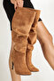 Women's Thin Heel Pointed Toe High Bellows Boots - 4