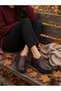 Women's Genuine Leather Orthopedic Sole Elastic Buckle Slip-On Shoes - 2