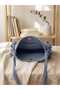 Bead Detailed Knitted Bag Handmade Eyelet - 2