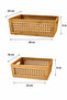 2-Piece Bamboo Organizer Bathroom Kitchen Organizer Pinterest Model Bread Basket Storage Box - 6