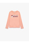 Cotton Crew Neck Cat Printed Long Sleeve T-Shirt