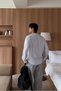 Men's Crew Neck Long Sleeve Regular Fit 100% Cotton T-Shirt - 6