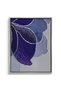 Indigo Sparkle Floral Canvas Art Set of 2 | Navy Blue Botanical Wall Decor | Modern Glam Living Room Bedroom Art Print | Diptych Wall Art - 3