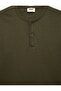 Buttoned Cotton Crew Neck Basic Long Sleeve T-Shirt - 3