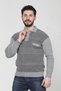 Men's Dad Middle Age and Above Knitwear Knitted Acrylic Winter Regular Fit Pocketed Zippered Polo Collar Sweater - 2