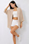 Women's Beige Seasonal Poncho Cardigan - 3