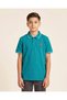 Senior Boys Green Basic Polo T-Shirt